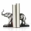 OneWorld - Silver Elephant Bookends With Marble Base -Filofax Shop 118441 Large