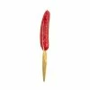 Peter's - Gold Feather Letter Opener W/Blended Red Enamel -Filofax Shop 166226 Large