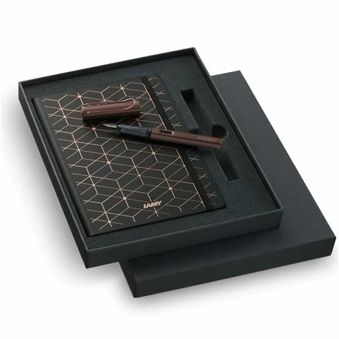 Lamy - Lx Fountain Pen & Notebook Gift Set Marron Med 2pce 3 Lamy - Lx Fountain Pen & Notebook Gift Set Marron Med 2pce