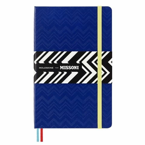 Moleskine - Ltd Ed. Missoni Notebook Ruled Blue Large 3 Moleskine - Ltd Ed. Missoni Notebook Ruled Blue Large