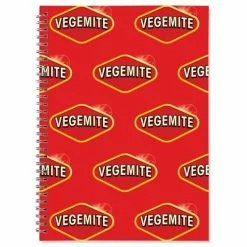 Book - Vegemite Spiral Notepad Red A4