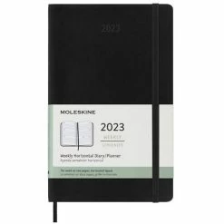 Moleskine - 2023 Weekly Diary H/C Horizontal Black Large