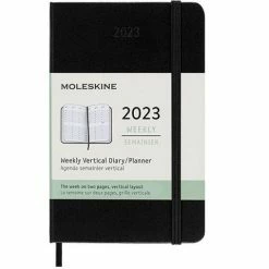 Moleskine - 2023 Weekly Vertical Hard Cover Diary/Planner Pocket Black