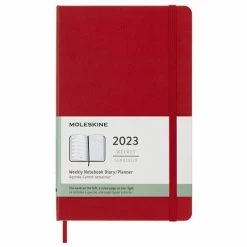 Moleskine - 2023 Weekly Notebook Diary H/C Scarlet Red Large