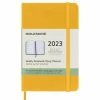 Moleskine - 2023 Weekly Pocket Diary H/C Orange Yellow -Filofax Shop 191650 Large