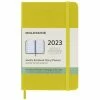 Moleskine - 2023 Weekly Pocket Diary Hard Cover Hay Yellow -Filofax Shop 191655 Large