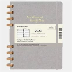 Moleskine - 2023 Spiral Diary/Planner Hardcover Remake Smoke XL