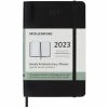 Moleskine - 2023 Weekly Notebook Pocket Diary S/C Black -Filofax Shop 191682 Large