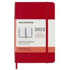 Moleskine- Moleskine 2023 Daily Pocket Diary S/C Scarlet Red