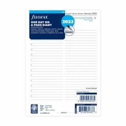 Filofax - 2023 A5 Refill One Day On A Page Diary White
