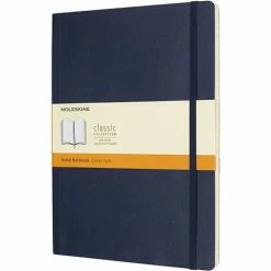 Moleskine - Classic Hard Cover Notebook Ruled Extra Large Sapphire Blue