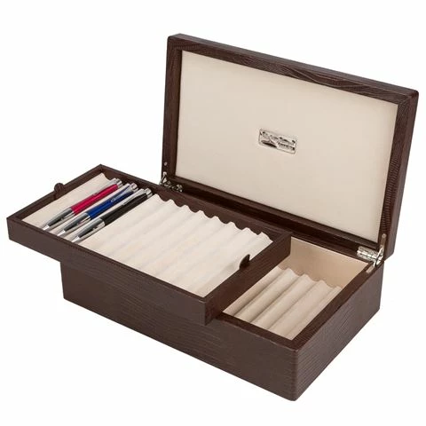 Renzo Romagnoli Renzo - Thesius Box For 24 Pens Brown 3 Renzo Romagnoli Renzo - Thesius Box For 24 Pens Brown