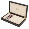 Renzo Romagnoli Renzo - Crocodile Print Leather Box For Twelve Pens Black