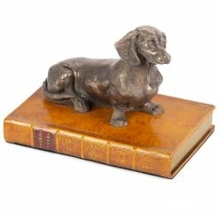 The Original Book Works - Dachshund Paperweight Bronzed Tan