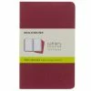 Moleskine - Cahier Plain Pocket Notebook Burgundy Set 3pce