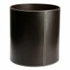 Redd Leather - Leather Rubbish Bin Round Chocolate