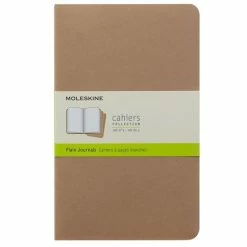 Moleskine - Cahier Plain Notebook Large Kraft Set 3pce
