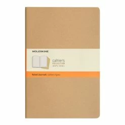 Moleskine - Cahier Ruled Notebook Large Kraft Set 3pce