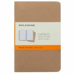 Moleskine - Cahier Ruled Pocket Notebook Kraft Set 3pce