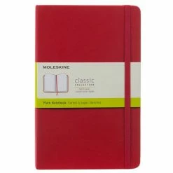 Moleskine - Classic Hard Cover Plain Notebook Large Red