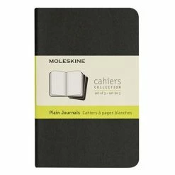 Moleskine - Cahier Plain Pocket Notebook Black Set 3pce