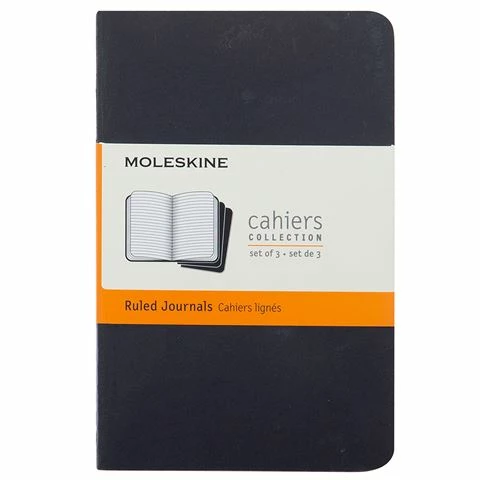 Moleskine - Cahier Ruled Pocket Notebook Black Set 3pce 3 Moleskine - Cahier Ruled Pocket Notebook Black Set 3pce