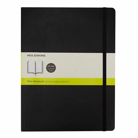 Moleskine - Classic Soft Cover Plain Notebook X-Large Black 3 Moleskine - Classic Soft Cover Plain Notebook X-Large Black
