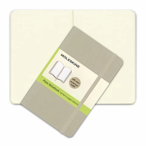 Moleskine - Classic Soft Cover Pocket Plain Notebook Khaki 3 Moleskine - Classic Soft Cover Pocket Plain Notebook Khaki