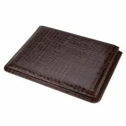 Plata Lappas - Crocodile Leather Brown Large Desk Blotter