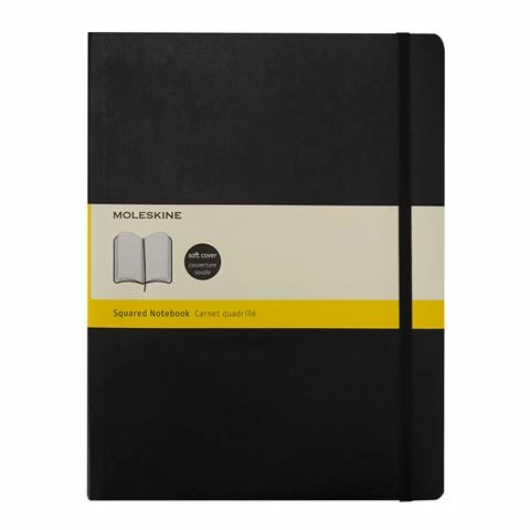 Moleskine - Classic Soft Cover Squared Large Notebook Black 3 Moleskine - Classic Soft Cover Squared Large Notebook Black