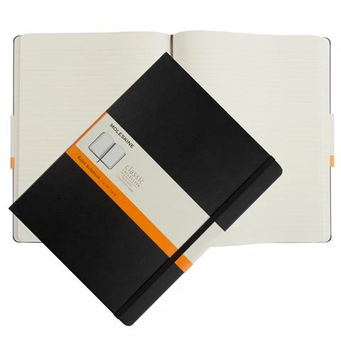 Moleskine - Classic Hard Cover Ruled Notebook X-Large Black 3 Moleskine - Classic Hard Cover Ruled Notebook X-Large Black