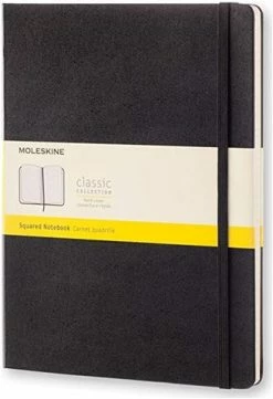 Moleskine - Classic Hard Cover XL Grid Notebook Black