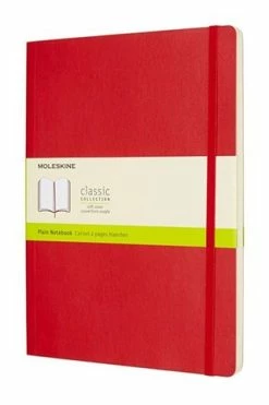Moleskine - Classic Softcover XL Plain Notebook Red