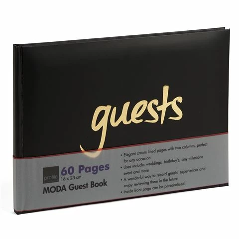 Profile - Guest Book 60 Pages Black 3 Profile - Guest Book 60 Pages Black
