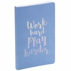 Eccolo - Work Hard Play Harder Journal Periwinkle