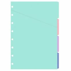 Filofax - Indicies A5 Notebook Refill Pastel Set 4pce