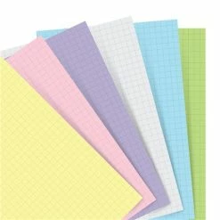 Filofax - Squared Paper A5 Notebook Refill Pastel 60pce