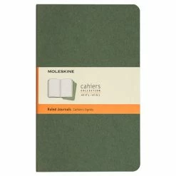 Moleskine - Cahier Ruled Journal Large Green Set 3pce