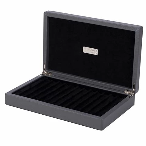 Renzo Romagnoli Renzo - Leather Pen Case For 12 Pens Grey 3 Renzo Romagnoli Renzo - Leather Pen Case For 12 Pens Grey