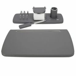 Renzo Romagnoli Renzo - Leather Venus Desk Set 3pce Grey