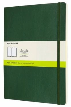 Moleskine - Classic Soft Cover XL Plain N/B Myrtle Green