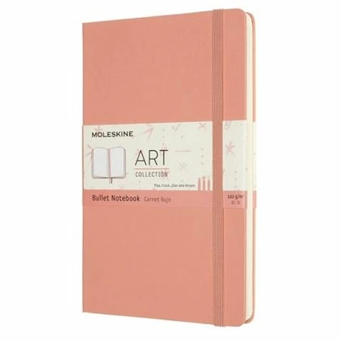Moleskine - Art Collection Bullet Notebook Coral Pink Large 3 Moleskine - Art Collection Bullet Notebook Coral Pink Large