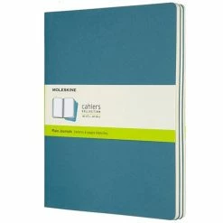 Moleskine - Cahier Plain Notebook Brisk Blue XL Set 3pce