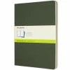 Moleskine - Cahier Plain Notebook XL Myrtle Green Set 3pce -Filofax Shop 594297 Large