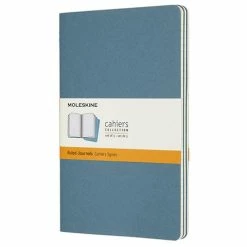 Moleskine - Cahier Ruled Notebook Large Brisk Blue Set 3pce