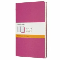 Moleskine - Cahier Ruled Notebook Large Kinetic Pink Set 3pc