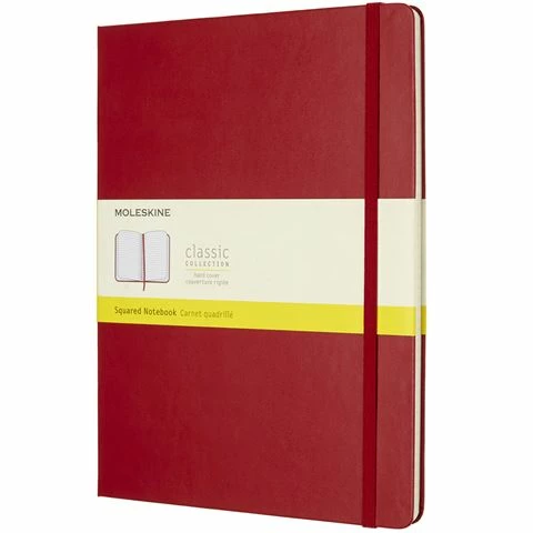 Moleskine - Classic H/Cover Squared Notebook Scarlet Red XL 3 Moleskine - Classic H/Cover Squared Notebook Scarlet Red XL