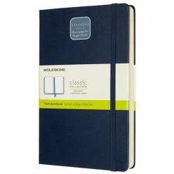 Moleskine - Classic H/C Plain Notebook Large Sapphire Blue