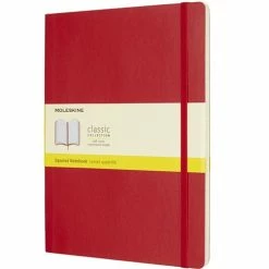 Moleskine - Classic S/Cover Squared Notebook Scarlet Red XL