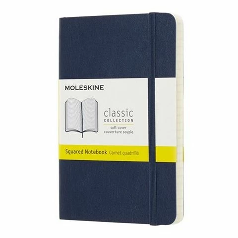 Moleskine - Classic S/Cover Squared Notebook Pocket S/Blue 3 Moleskine - Classic S/Cover Squared Notebook Pocket S/Blue